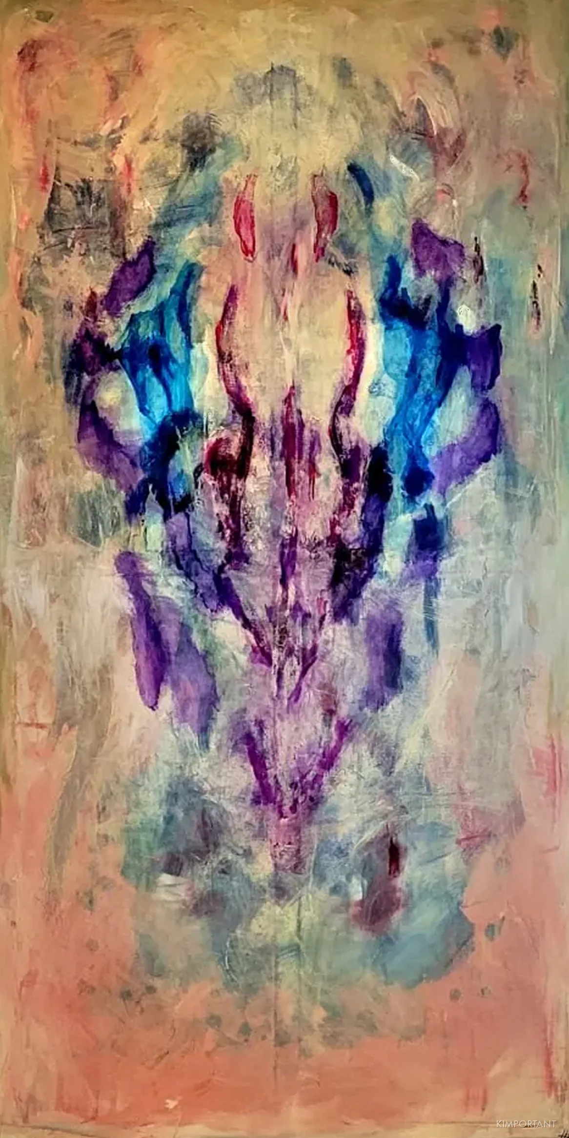 Detail of Lost I by Kim — oil on canvas, 100 × 200 cm, shown at 1:1 resolution